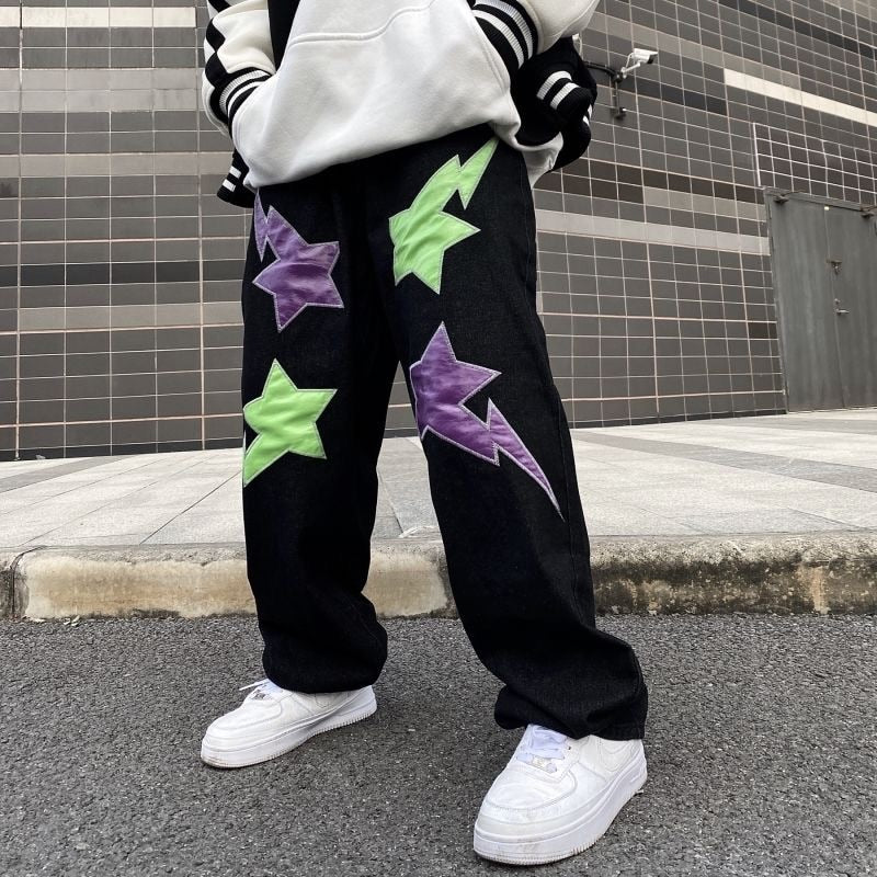 Y2K embroidered jeans - Y2k station