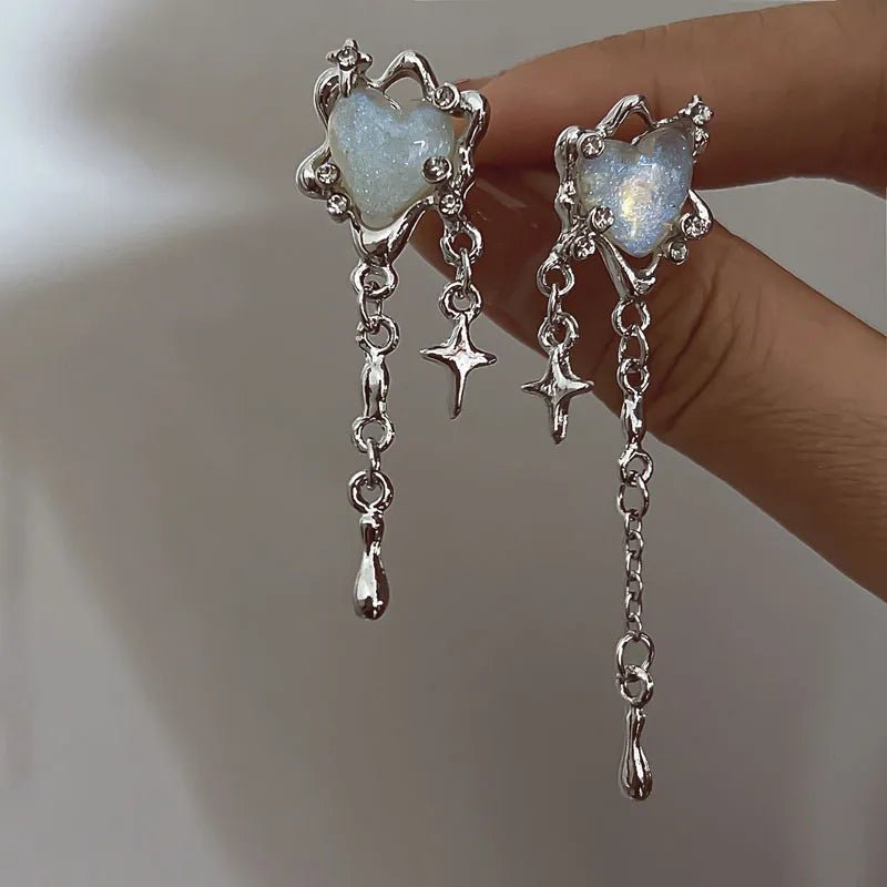 Y2K heart earrings - Y2k station