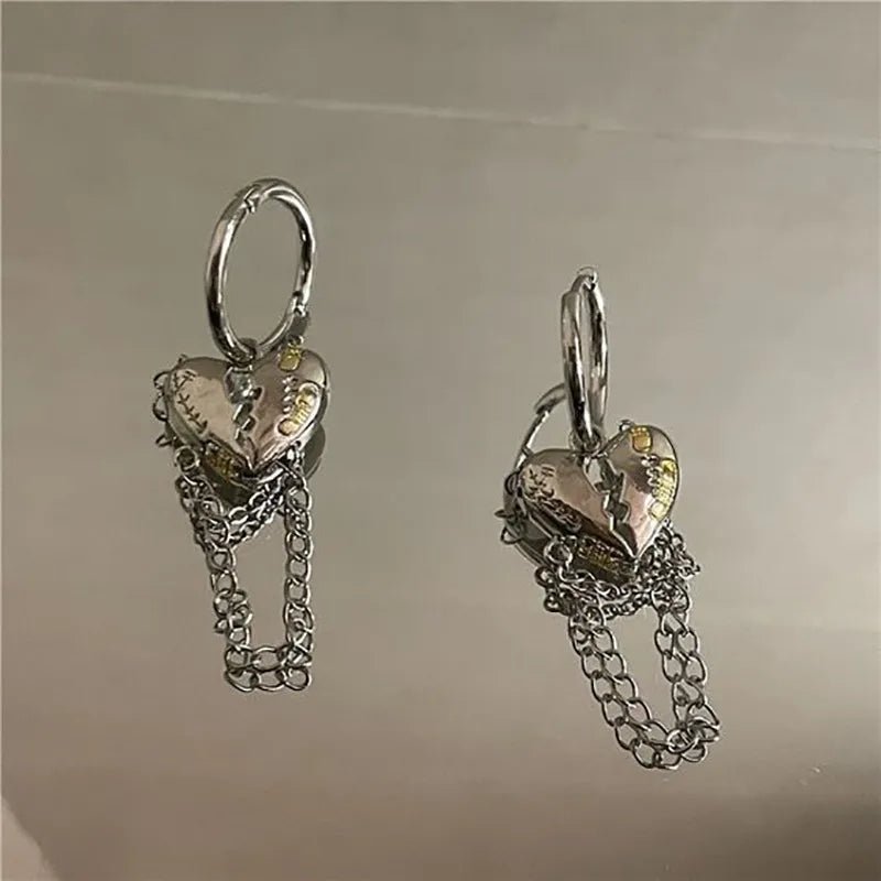 Y2K heart earrings - Y2k station